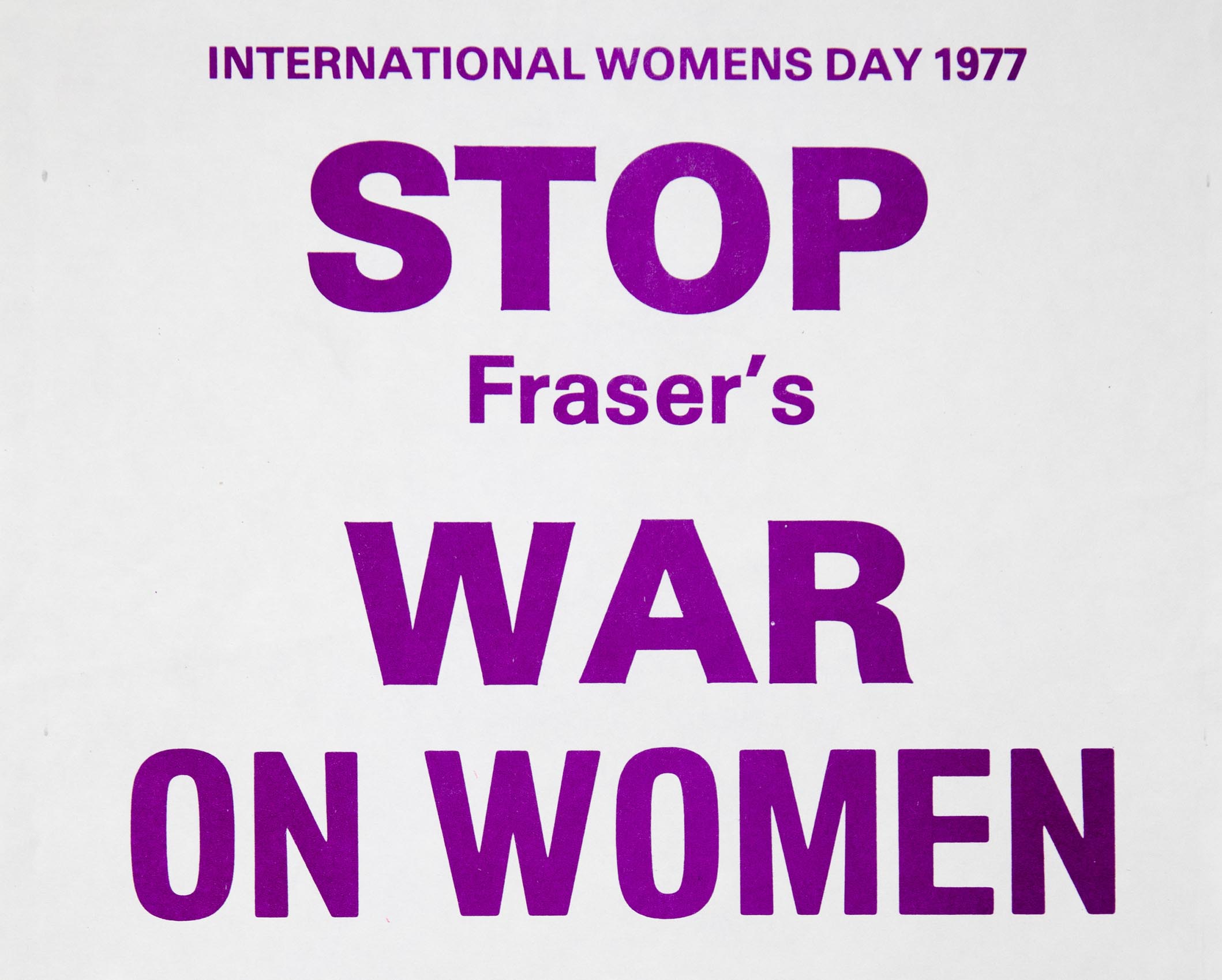 Stop Fraser's War on Women