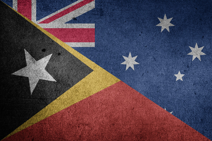 Timor Leste and Australian Flags