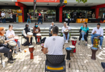 Harmony Day African drumming in the Agora